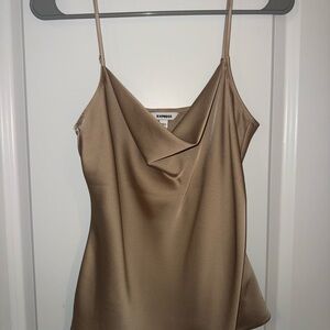 Express Women's Beige Satin Camisole